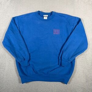 Vtg New York Giants Sweatshirt Mens Medium Blue Reebok Crewneck Football NFL